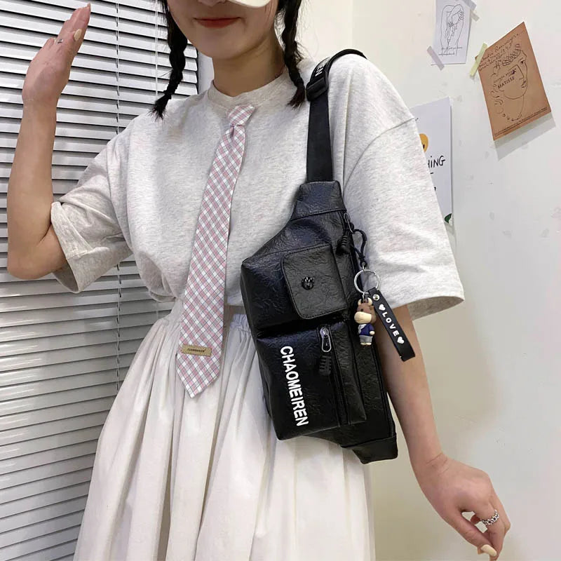 Leather Waist Pack Crossbody Bag Waterproof Travel Pouch Belt Bags