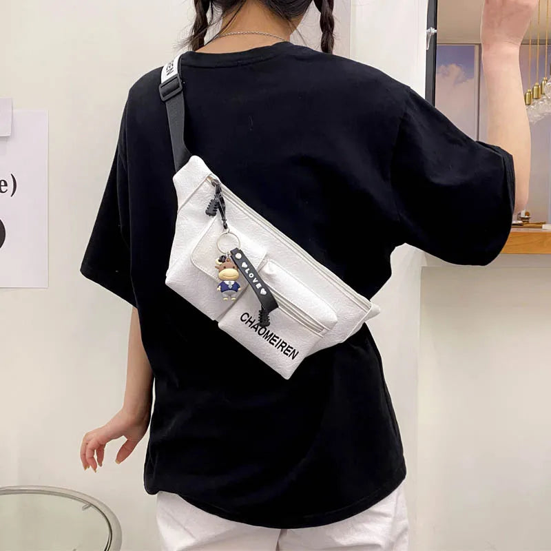 Leather Waist Pack Crossbody Bag Waterproof Travel Pouch Belt Bags