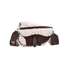 Fur Shoulder Bag Women Lambhair Messenger Bags Winter Handbags