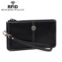 Leather Handbag Women's Wallet Large Capacity Zipper Mobile Phone Bag