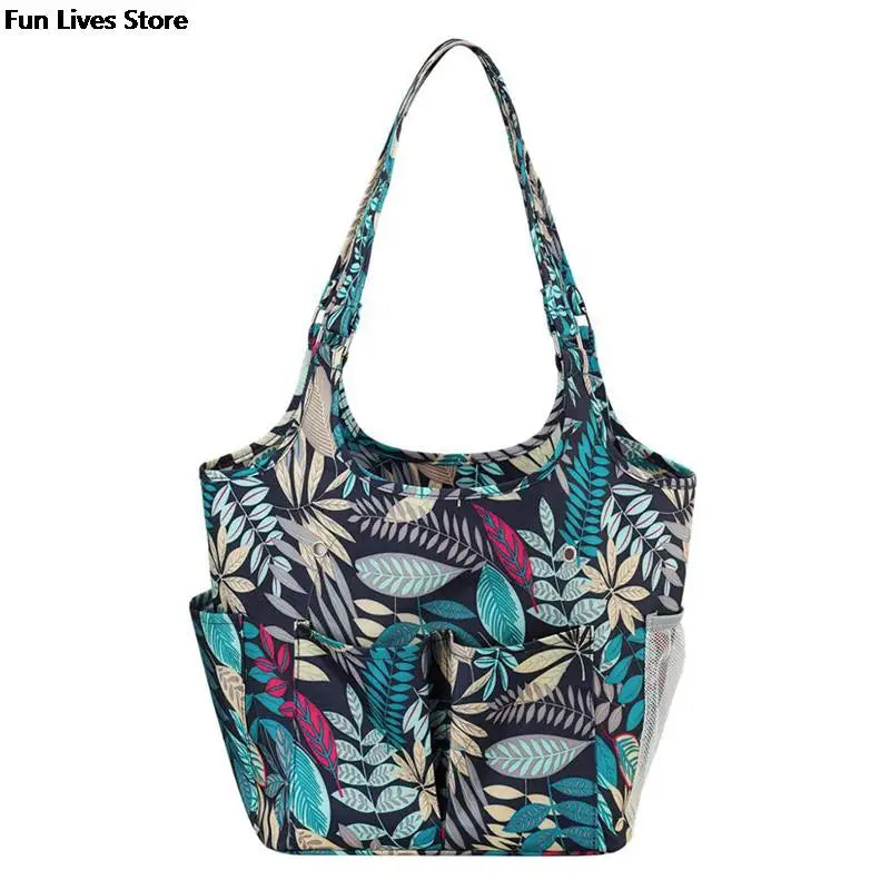 Leaves Printing Storage Bags Large Capacity Cosmetic Bag Women Organizer