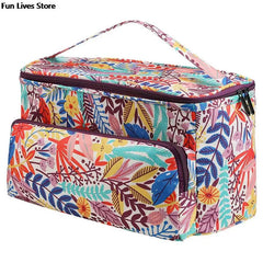 Leaves Printing Storage Bags Large Capacity Cosmetic Bag Women Organizer