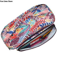 Leaves Printing Storage Bags Large Capacity Cosmetic Bag Women Organizer
