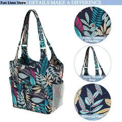 Leaves Printing Storage Bags Large Capacity Cosmetic Bag Women Organizer