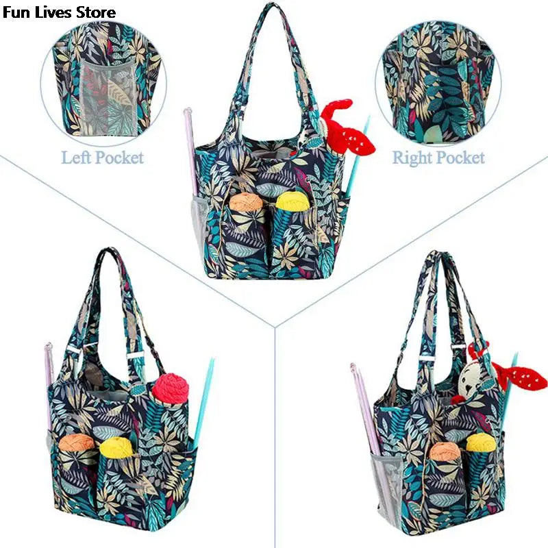 Leaves Printing Storage Bags Large Capacity Cosmetic Bag Women Organizer