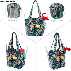 Leaves Printing Storage Bags Large Capacity Cosmetic Bag Women Organizer