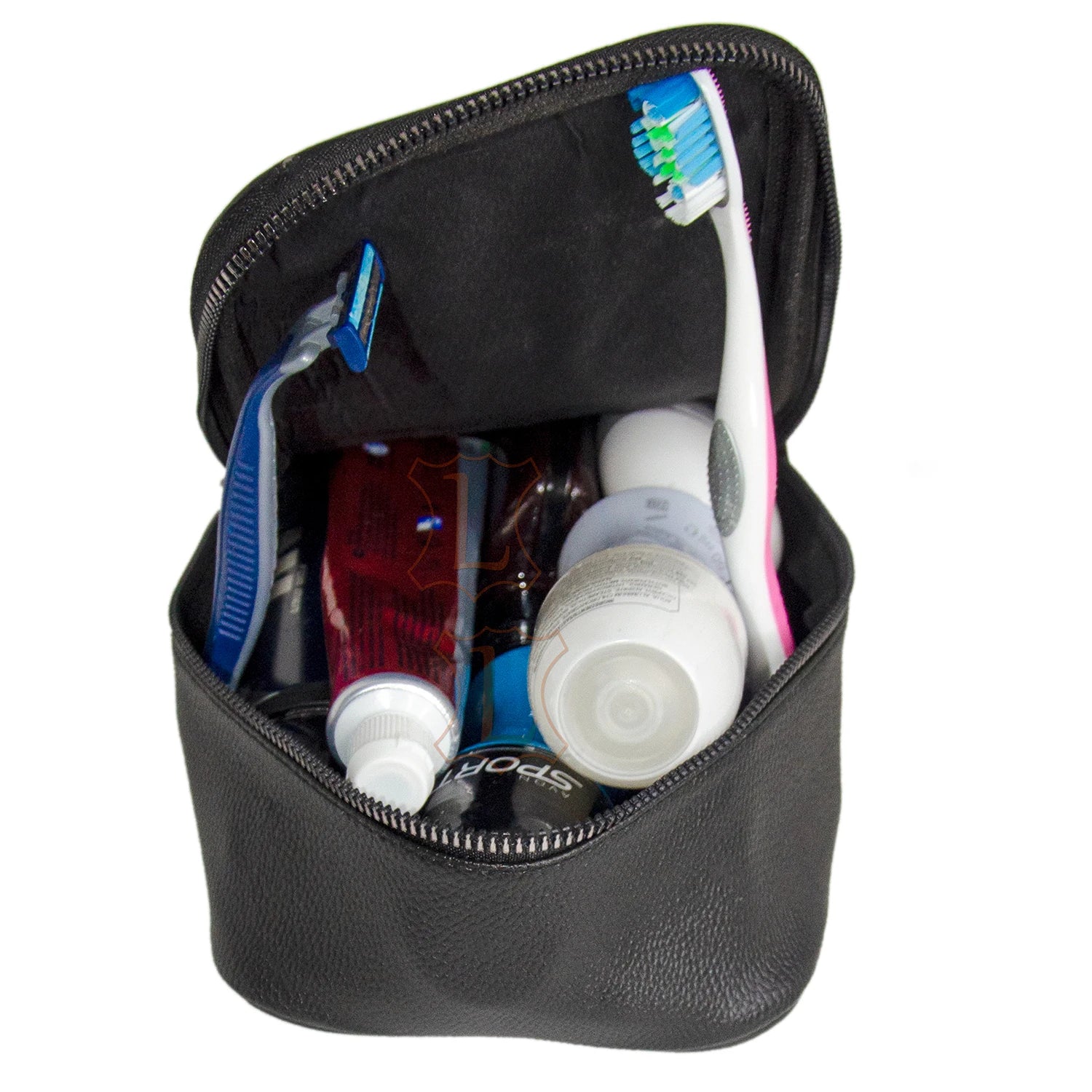 PU Leather Casual Cosmetic Bag Travel Shaving Toiletry Storage