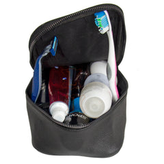 PU Leather Casual Cosmetic Bag Travel Shaving Toiletry Storage