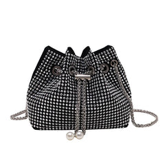 Leisure Full Diamond Large Capacity Women's Bucket Bag