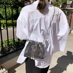 Leisure Full Diamond Large Capacity Women's Bucket Bag
