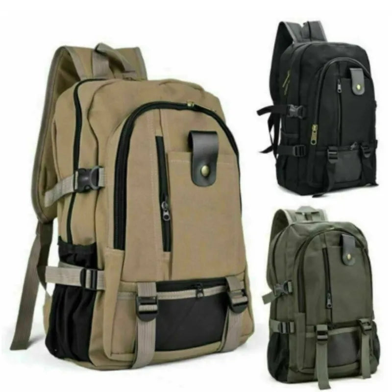Canvas Travel Backpack Large Capacity Rucksack Teen Sport School Bag Mochila