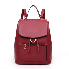 Leisure PU Leather School Bags Women Durable Casual Shoulder Handbags