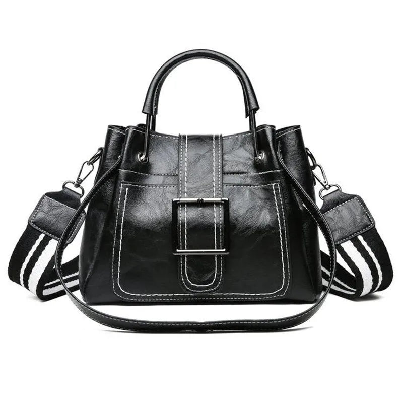 Large Capacity Leather Shoulder Bag for Woman
