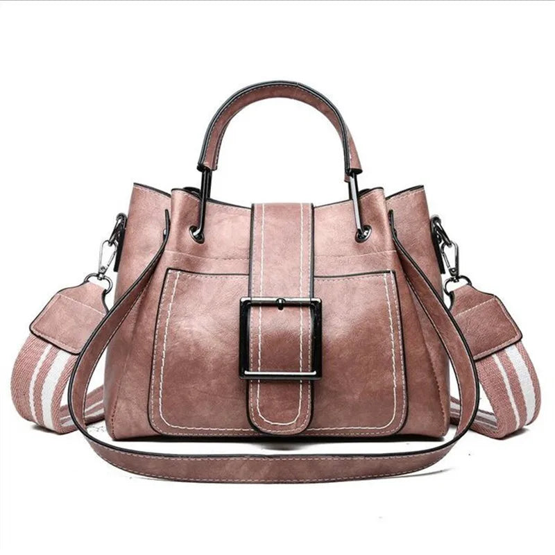 Large Capacity Leather Shoulder Bag for Woman