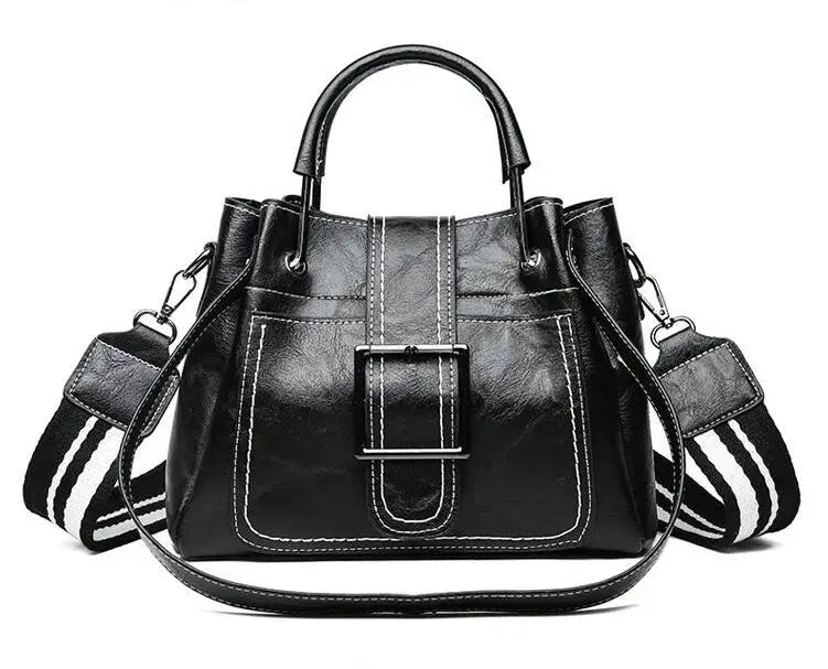 Large Capacity Leather Shoulder Bag for Woman