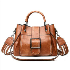 Large Capacity Leather Shoulder Bag for Woman