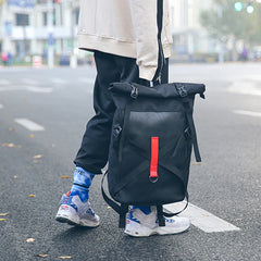 Leisure Unisex Backpack Cloth Student Bagpack Stitching Couple Rucksack