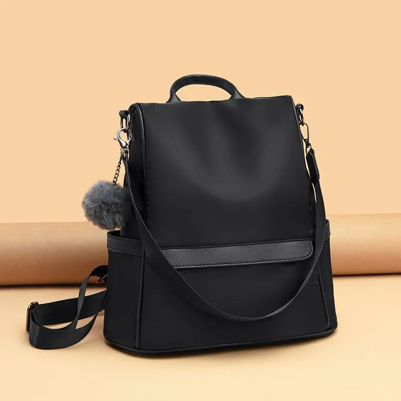 Leisure Women Backpack Oxford Large Capacity Schoolbag Guard Against Theft