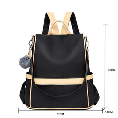 Leisure Women Backpack Oxford Large Capacity Schoolbag Guard Against Theft
