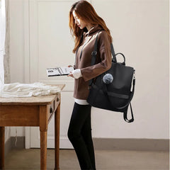 Leisure Women Backpack Oxford Large Capacity Schoolbag Guard Against Theft