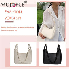 Leisure Women PU Leather Shoulder Bags Chain Armpit Bags