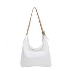 Corduroy Leisure Tote Bag for Women Large Capacity Commuter Bag