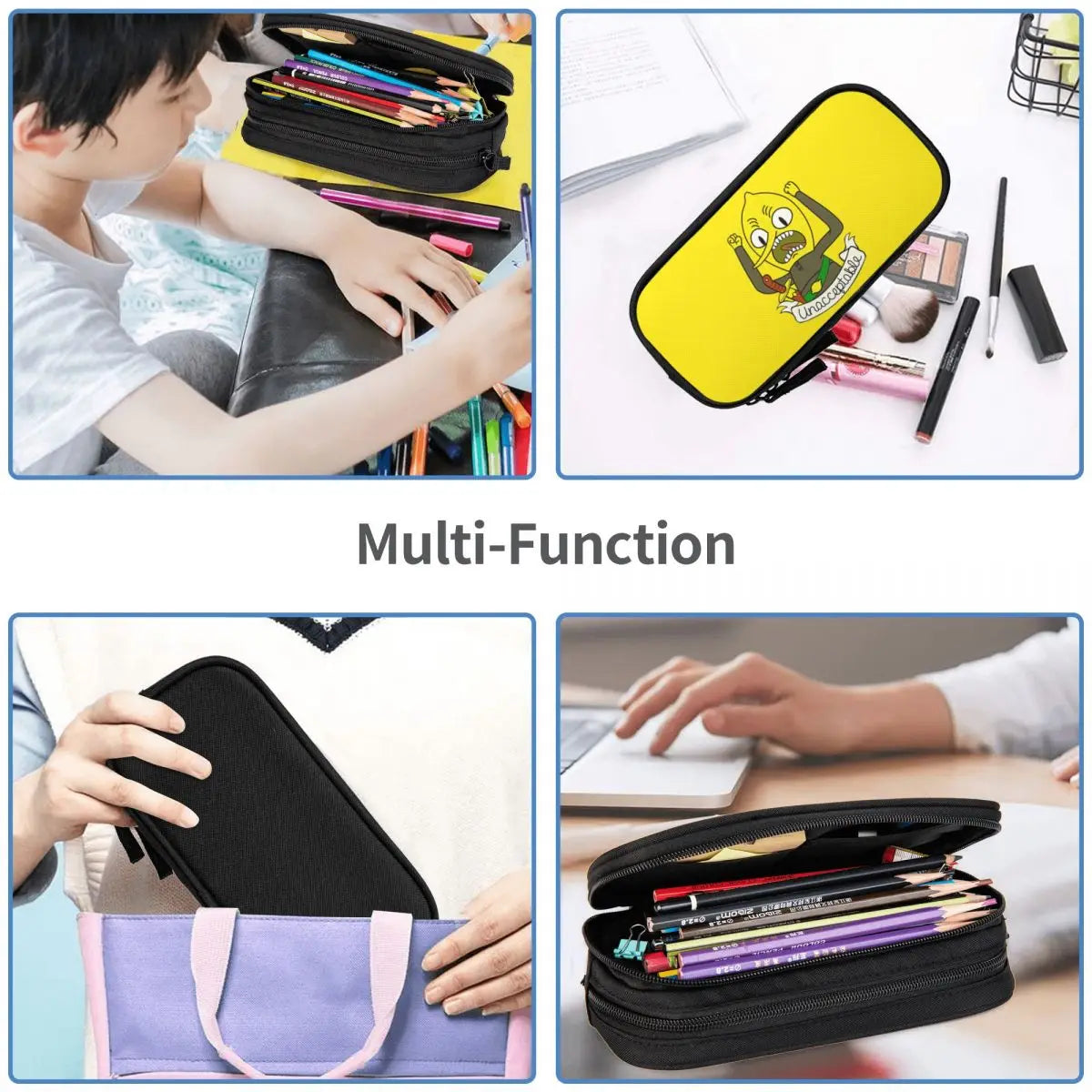 Lemongrab Pen Box Student School Anime Zipper Pen Bag Child Stationery Bag
