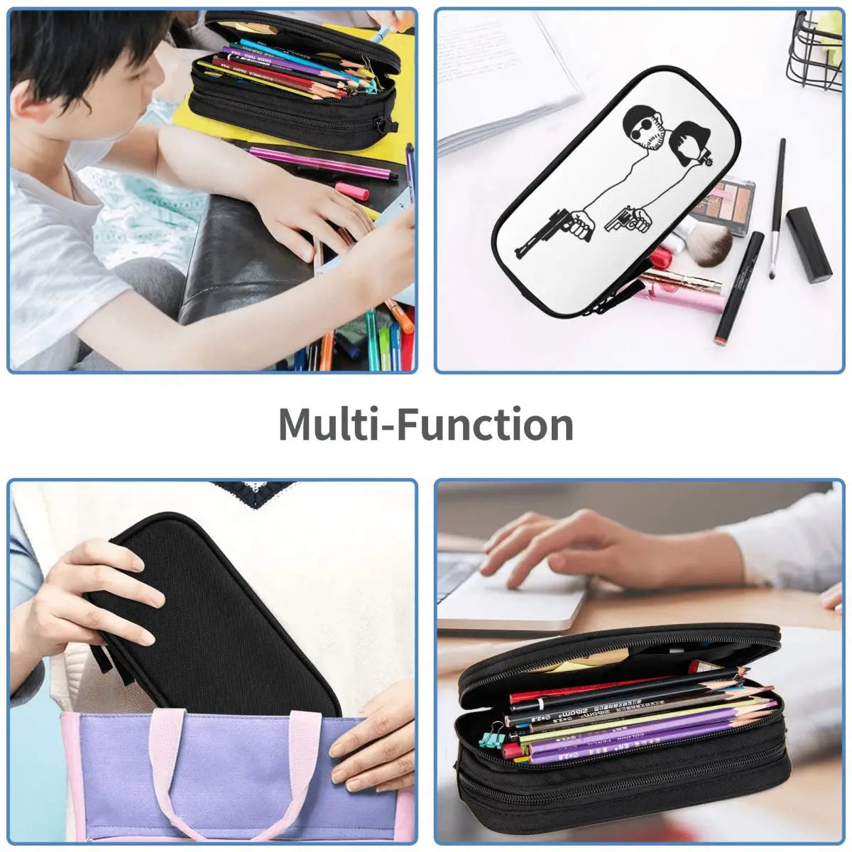 Leon The Professional Pen Box Student School Anime Zipper Pen Bag