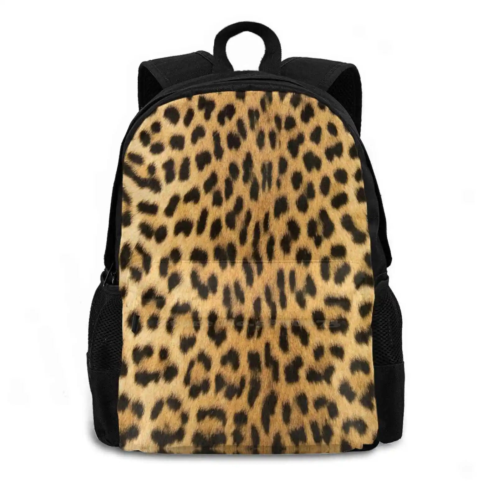 Leopard Animal Textures Backpack For Student School Laptop Travel Bag
