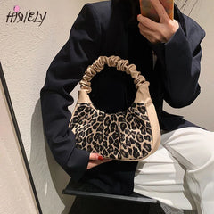 Leopard Print PU leather Shoulder Bag Vintage Ladies Small Purse Handbags