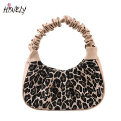 Leopard Print PU leather Shoulder Bag Vintage Ladies Small Purse Handbags