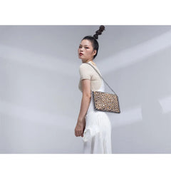 Leopard Print Chain Square Handbag Women's Bag Classic Messenger Bag