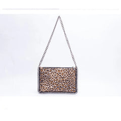 Leopard Print Chain Square Handbag Women's Bag Classic Messenger Bag