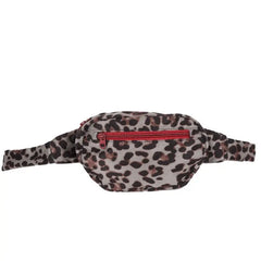 Leopard Print Chest Bag For Women Belt Phone Pouch Casual Canvas Waist Bag