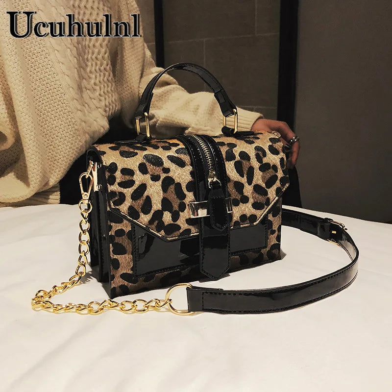 Leopard Print Small Flap Bags Women Bag Over Shoulder Handbags Women Bags