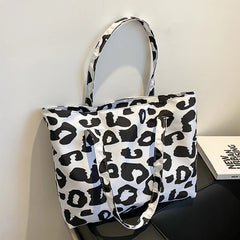 Leopard Shoulder Bags Women Large Capacity Oxford Underarm Casual Totes Female M