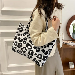 Leopard Shoulder Bags Women Large Capacity Oxford Underarm Casual Totes Female M