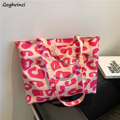 Leopard Shoulder Bags Women Large Capacity Oxford Underarm Casual Totes Female M