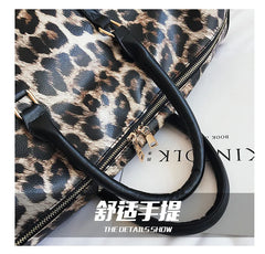 Leopard Style Travel Bag Men Fitness Waterproof Handbag Female Sports Shoulder B