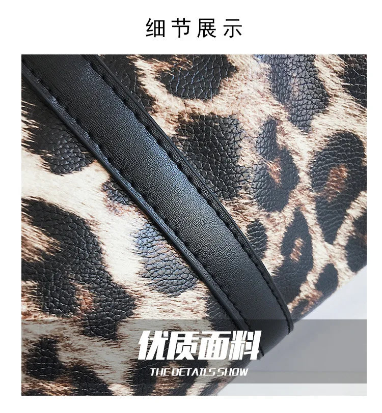 Leopard Style Travel Bag Men Fitness Waterproof Handbag Female Sports Shoulder B
