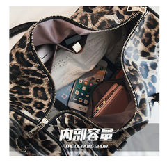 Leopard Style Travel Bag Men Fitness Waterproof Handbag Female Sports Shoulder B