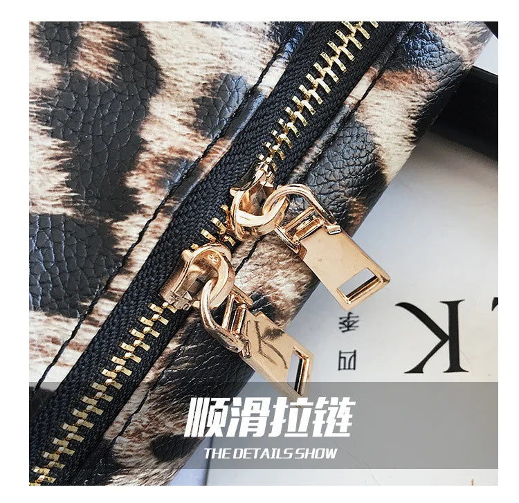Leopard Style Travel Bag Men Fitness Waterproof Handbag Female Sports Shoulder B