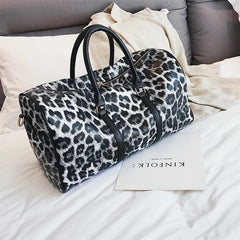Leopard Style Travel Bag Men Fitness Waterproof Handbag Female Sports Shoulder B