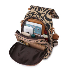 Leopard Women Backpacks Small Female Travel School Bags for Girls