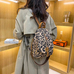 Leopard Women Backpacks Small Female Travel School Bags for Girls
