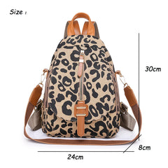 Leopard Women Backpacks Small Female Travel School Bags for Girls