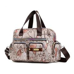 Leopard Women Handbag Nylon Luggage Bags Flower Print Travel Duffle Bags