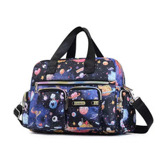 Leopard Women Handbag Nylon Luggage Bags Flower Print Travel Duffle Bags