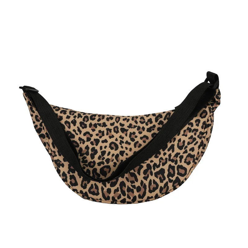Leopard Waist Bag Crossbody Bags Oxford Zipper Ins Style