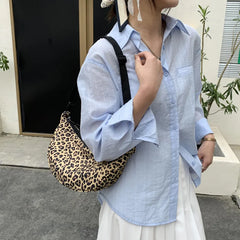 Leopard Waist Bag Crossbody Bags Oxford Zipper Ins Style